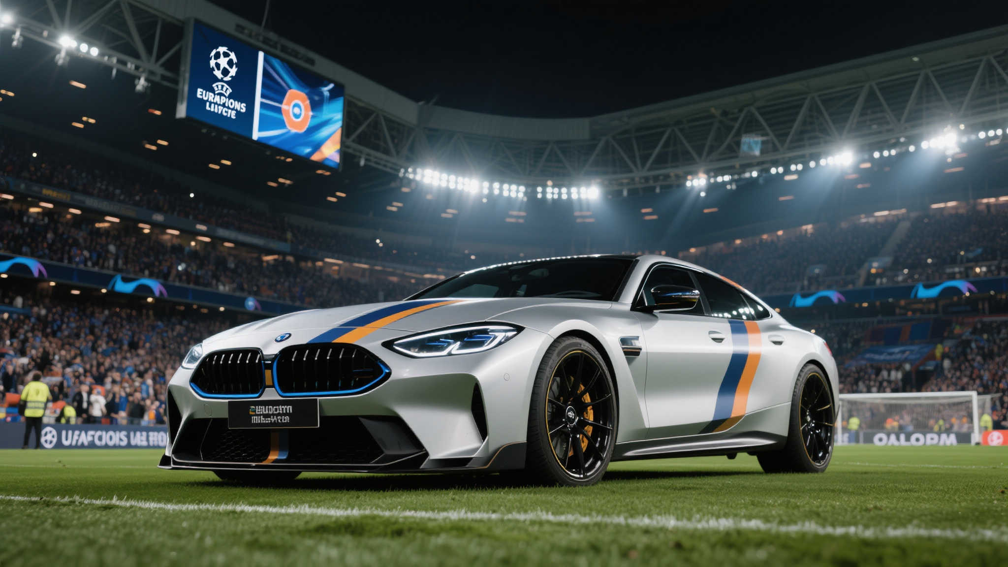 旺达现身欧冠场内，体验“超跑”魅力新视角